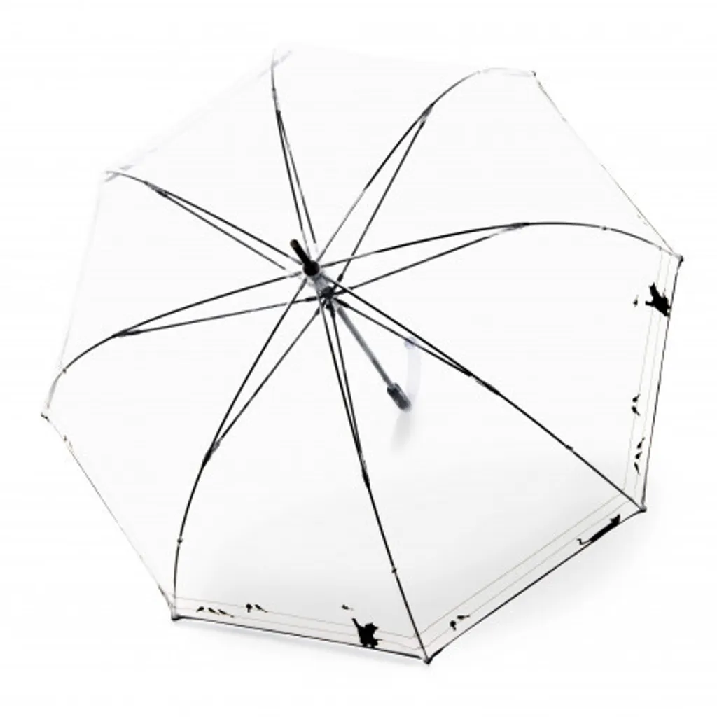 Knirps C.760 Stick Transparent Play : Parapluie Canne Robuste et Chic