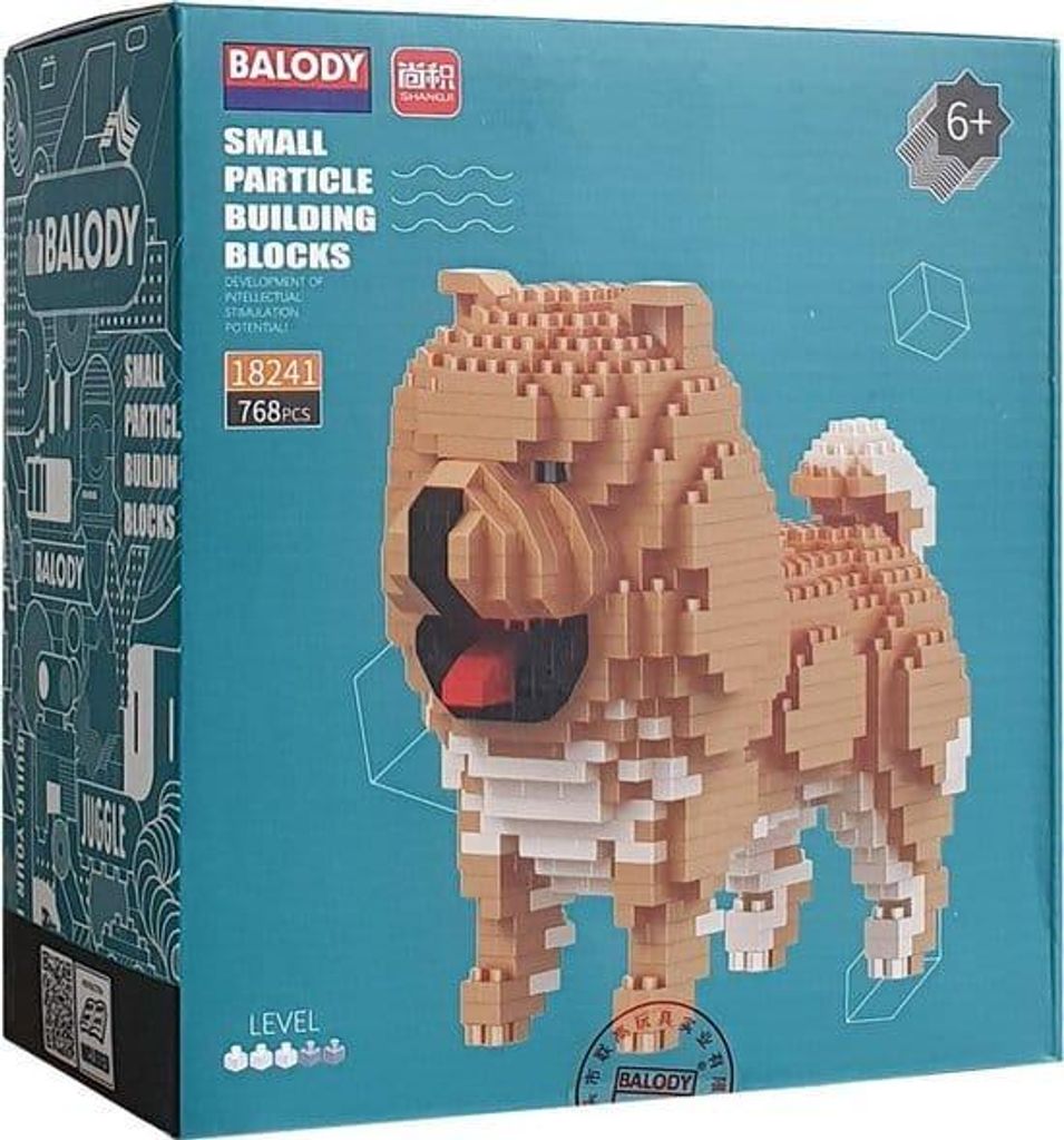 Balody Chow-Chow-Hund mit Nanoblöcken Mini-Lego-Bausteine 768 Teile