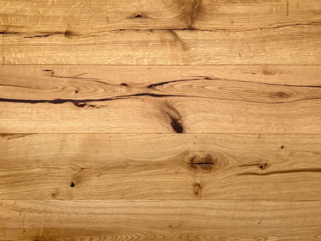 Timefloor | 2,888 m² | Braun 14mm Parkett Eiche Landhausdiele, Rustikal Geölt Ausgebürstet, 3 Schicht Klick Parkettboden, V Fuge, 3mm Nutzschich...