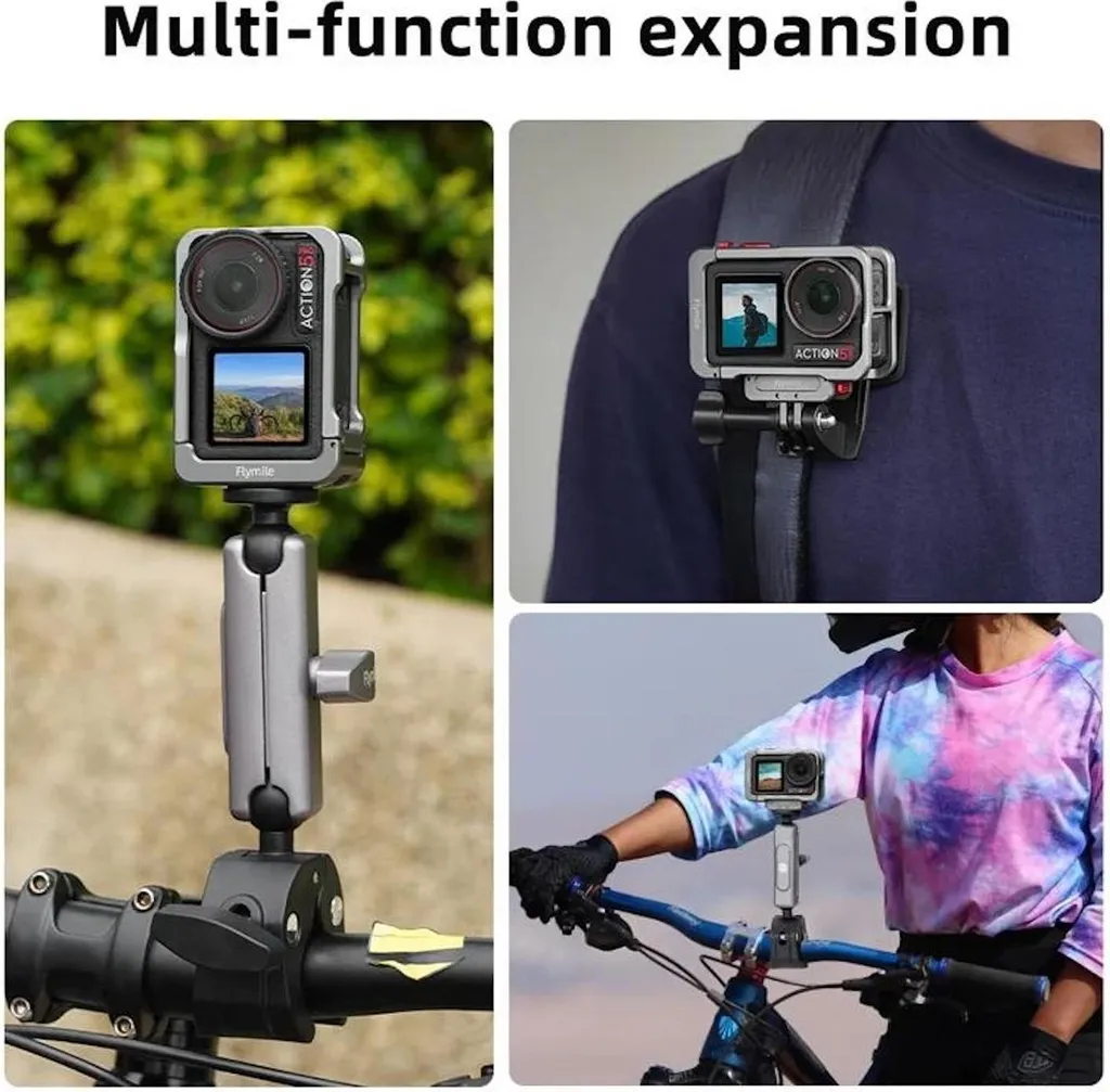 Cage DJI Osmo Action 5 Pro Métal Multi-Support avec Griffe de Fixation - 11