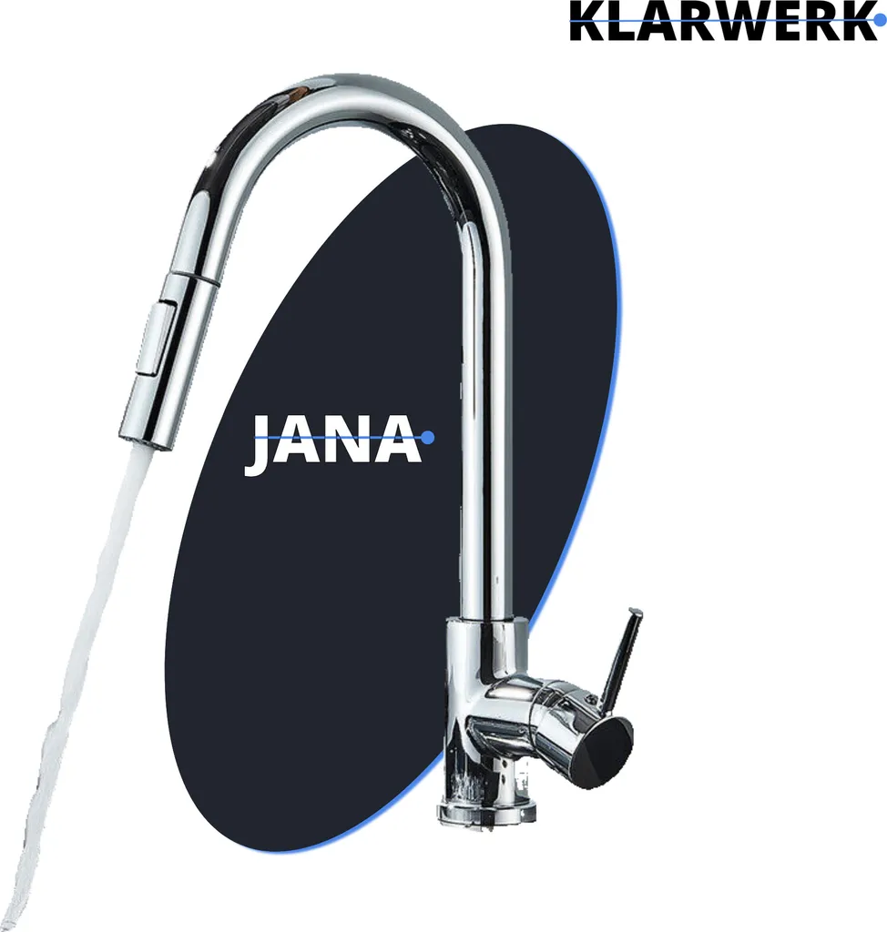 Rubinetto Cucina Premium JANA Cromo Lucido Design Gastro 360°