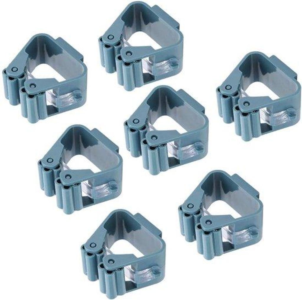 Robuste Wandhalter für Bürsten und Schrubber, geeignet für Bad und Wanne, Stahlklemme, Donkerblau