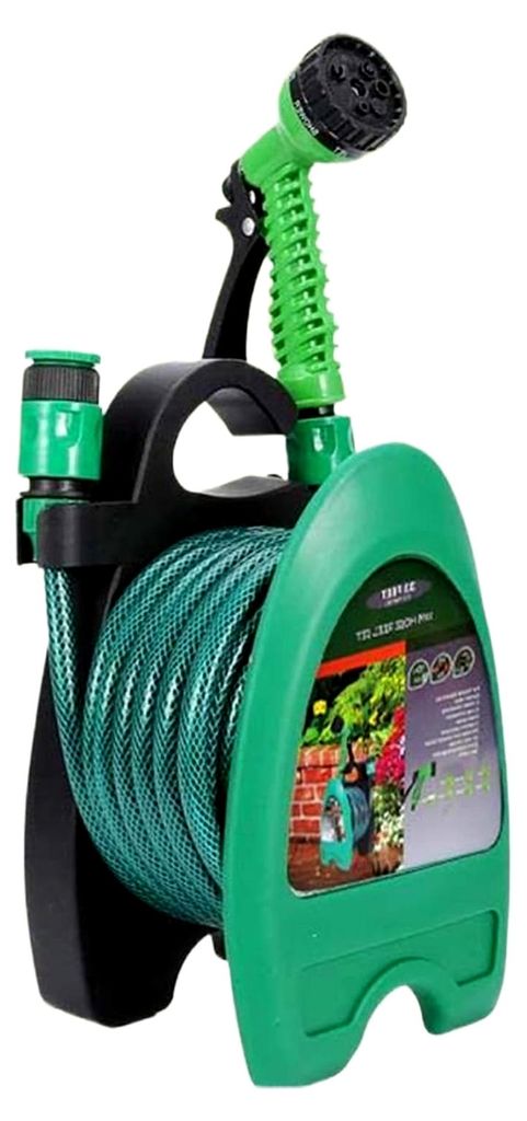 Wandmontierter Gartenschlauchhalter | 10m Standhalterung für Schlauchtrommel im Garten, Pool, Garage, Bewässerung, Lagerung