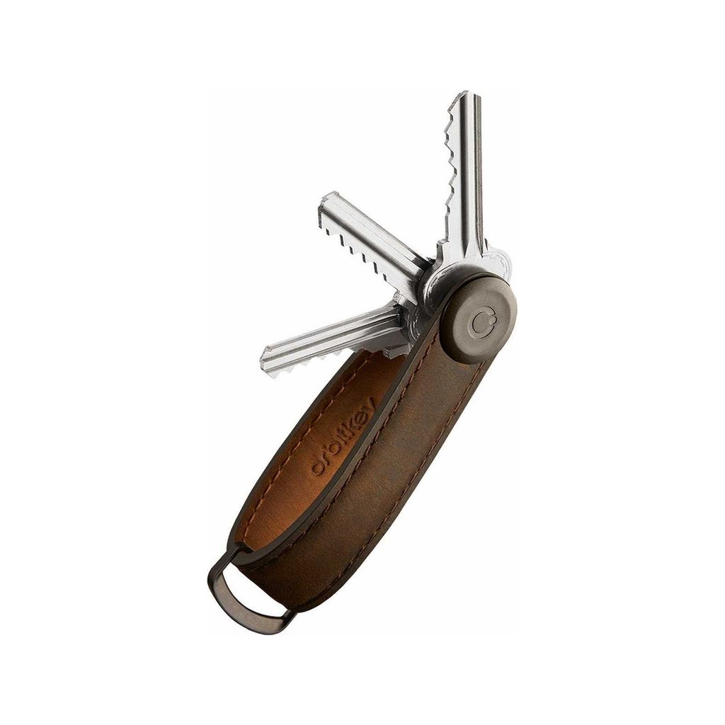 Orbitkey - Portachiavi in pelle Crazy-Horse - colore rovere Immagine del prodotto 