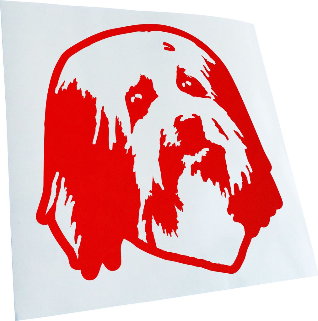 Kiwistar - Autoaufkleber - Lowchen Hund - Rot - 30x27cm - Aufkleber für Auto, Laptop, Fahrrad, LKW, Motorrad mehrfarbig JDM Decal Racing