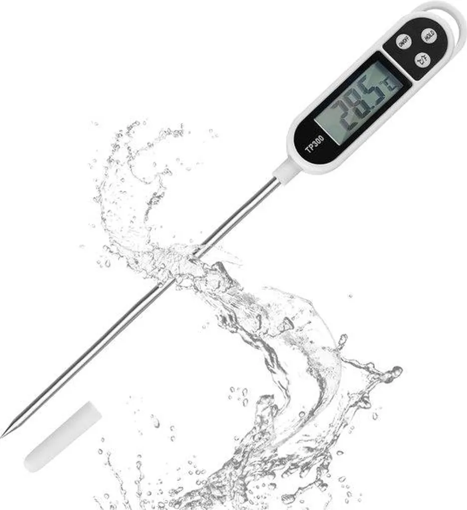 Thermomètre de cuisine à sonde longue inox et écran LCD haute qualité