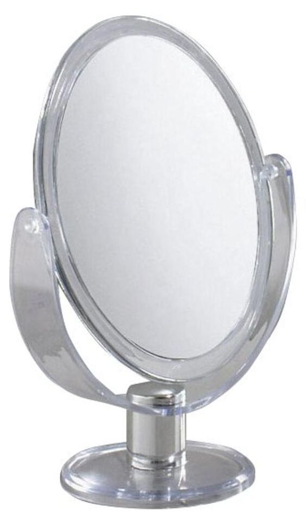 Gedy make-up spiegel, 162x135mm, dubbelzijdig, transparant Productafbeelding 