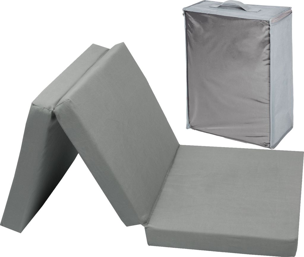Gästematratze faltbar für Kinder, 60x120 cm, grau