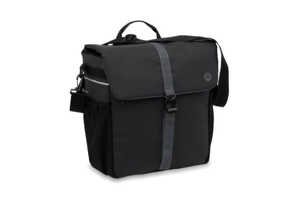 NEW Fahrradtasche Einzeln Gazelle für Gepäckträger Schwarz-Grau 18,5 l