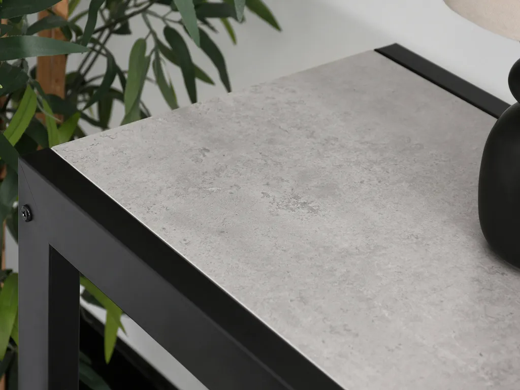 Console KRUM compacte noire et béton pour optimiser vos petits espaces - 5
