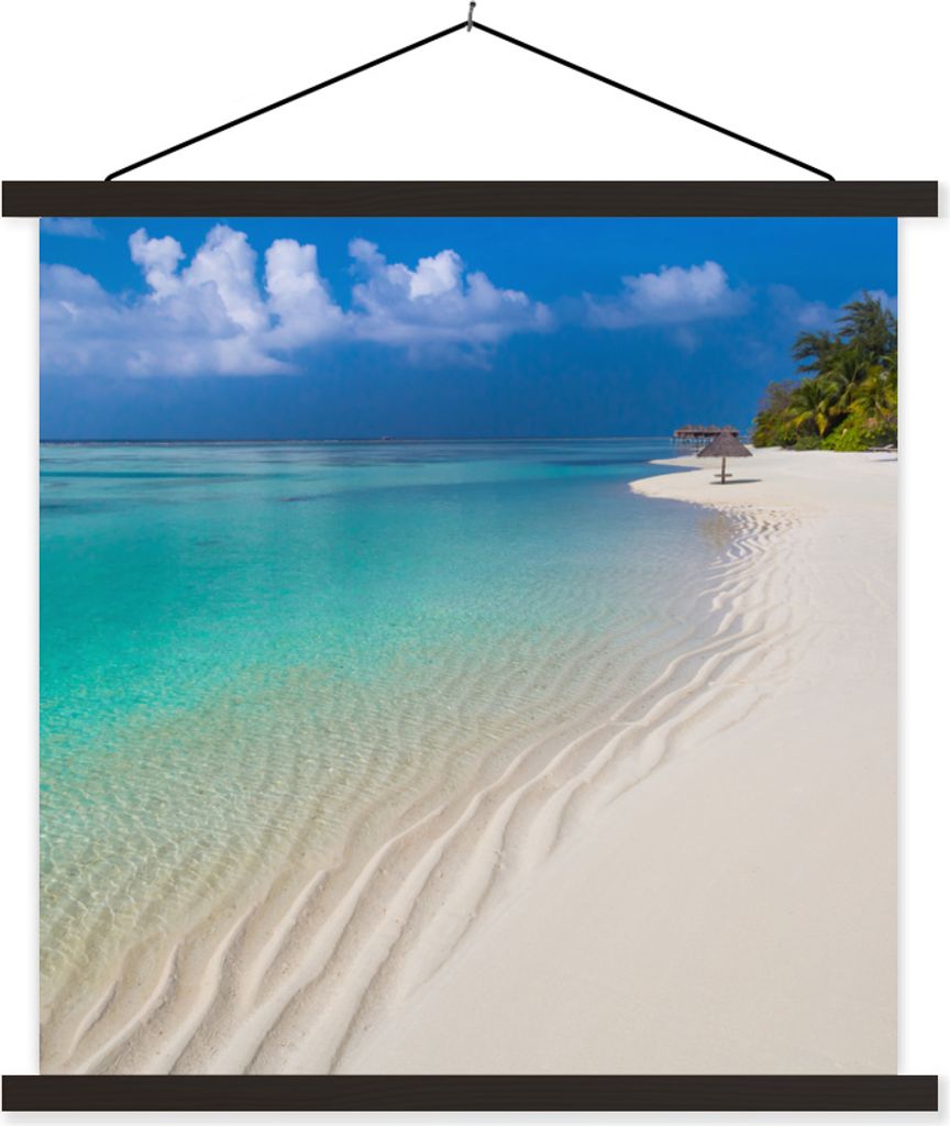 MuchoWow Textilposter Meer - Strand - Sommer 40x40 cm mit schwarzem Rahmen - Fotos