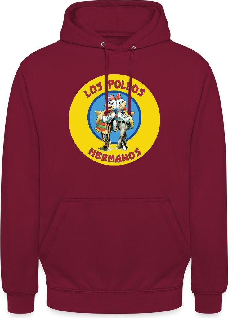 Spreadshirt Breaking Bad Los Pollos Hermanos Uni Hoodie, L, Bordeaux