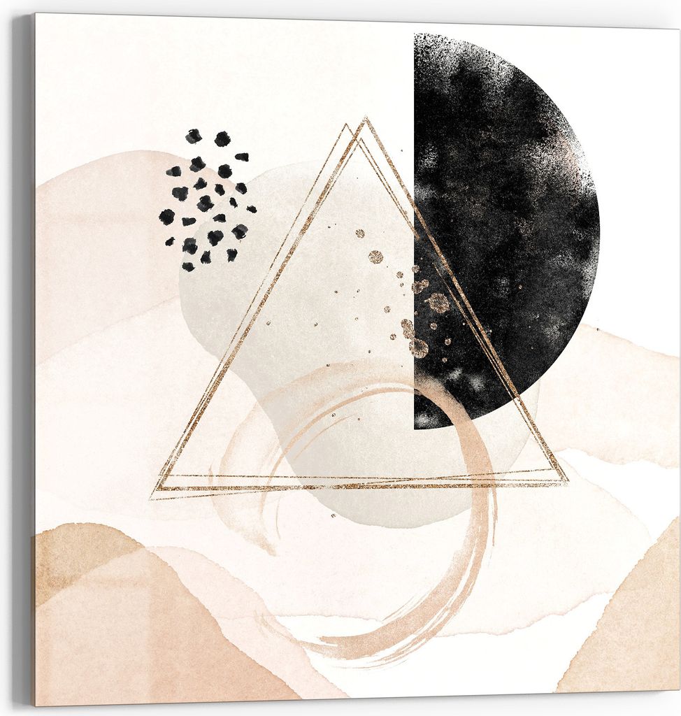 DEQORI Glasbild Echtglas 30x30 cm 'Abstrakte Harmonie' Wandbild Bild modern Deko