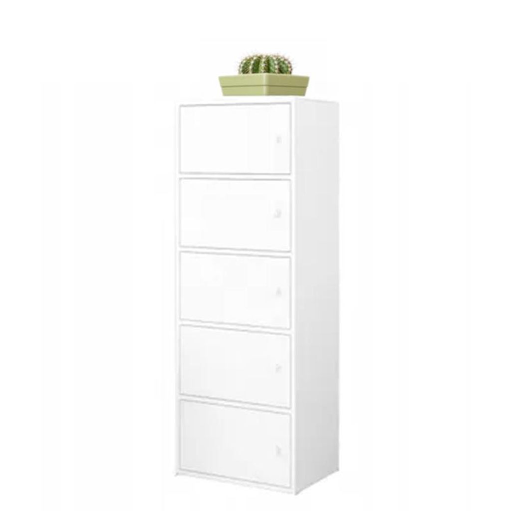 Commode grande moderno spazioso 5 ripiani bianco retrò Immagine del prodotto 