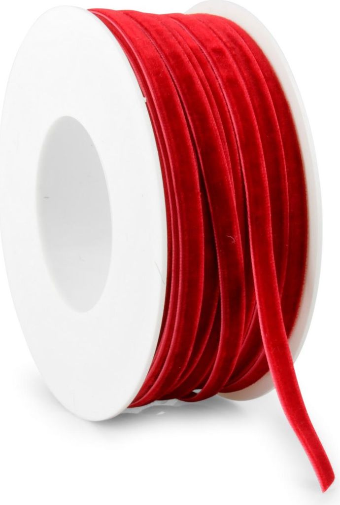 Samtband "Velvet" weinrot 5mm 50m 3634-5-50-534