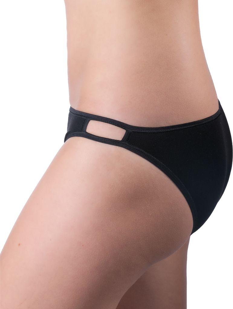 HERMKO 5040 Damen Mini-Slip (Brazilian-Style) Baumwolle / Elasthan, Farbe:schwarz, Größe:44/46 (L)
