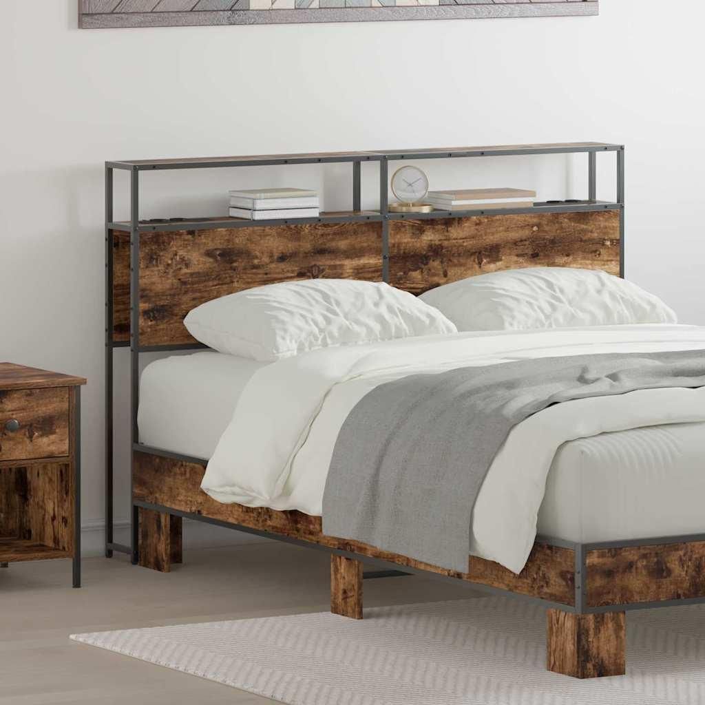 Möbel Stauraum-Kopfteil mit Kopfteil mit Speicher Rauch-Eiche 160 cm Holzwerkstoff - Kopfteile 859762