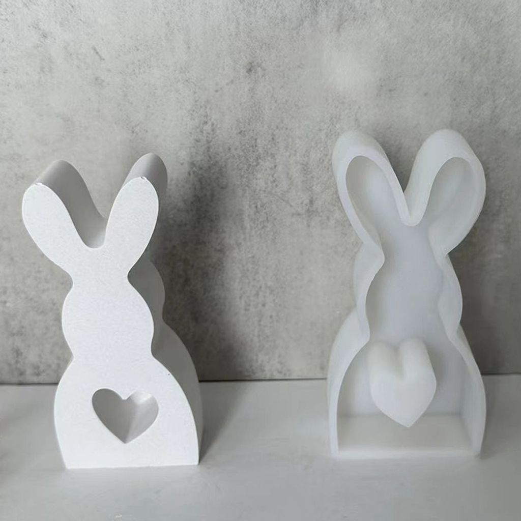 Osterhase Silikonform Set – 4 Stück, 3D-Gießform Für Gips, Kerzen & DIY