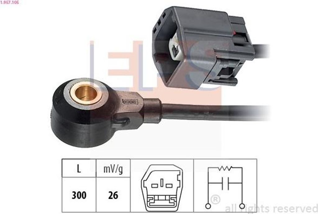 EPS Klopfsensor 1.957.105 Hinten für FORD FOCUS III Turnier 300mm