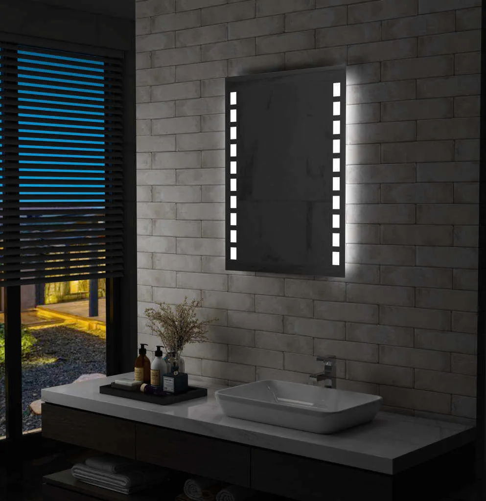 The Living Store Specchio LED 60x80 cm - Illuminazione Bagno Famiglia