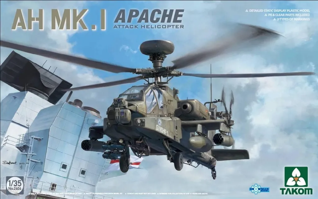 Hélicoptère AH Mk.I Apache 1/35 : Montage Précis sans Défauts d'Ajustage