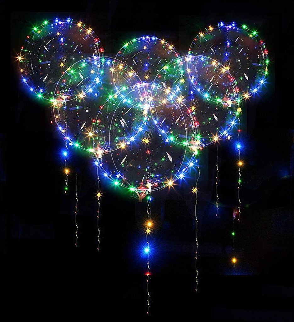 20 Stück LED Ballons Leuchtende Luftballons
