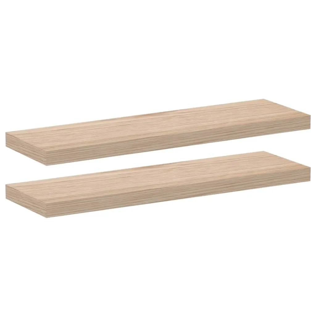 vidaXL Mensole sospese 2 pz. 80x23,5x4 cm materiale a base di legno