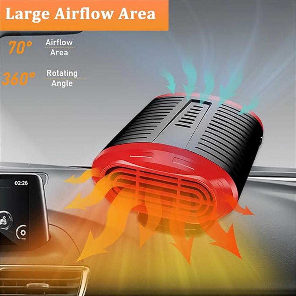 Autoheizung, Tragbar KFZ Heizlüfter, 12V 150W, Auto Heizung Produktbild 3