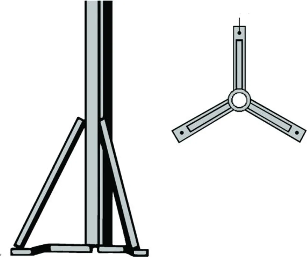 Fixation au sol pour antenne satellite Kathrein ZAS 15 acier