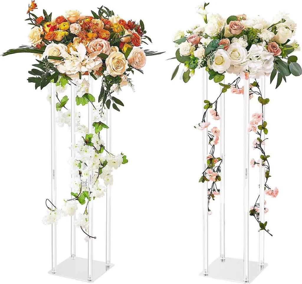 Set 2 Colonne Acrilico 80cm per Eventi e Ricevimenti Professionali