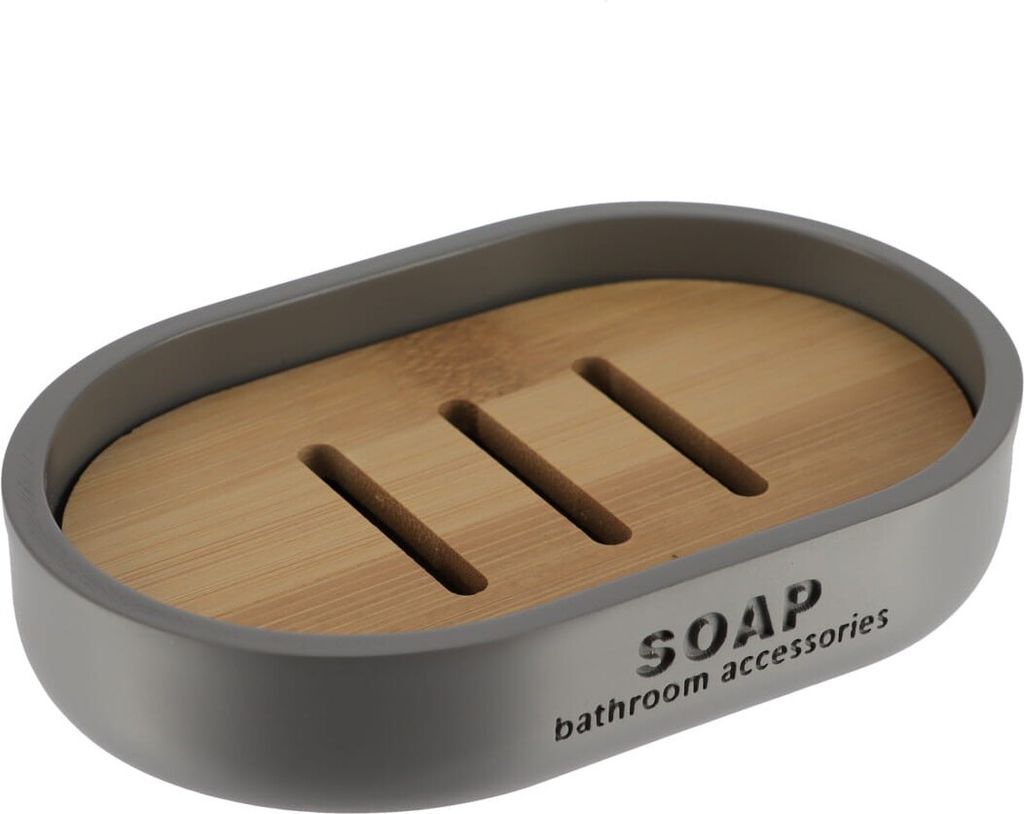 Porte-savon SAVA, 12,3 x 8,3 x 2,3 cm, Gris Image du produit 