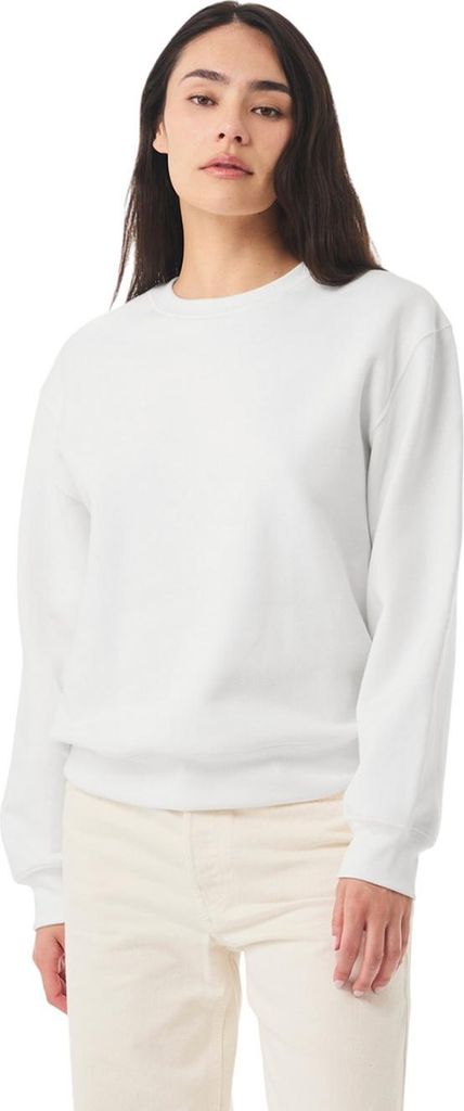 Bella + Canvas - Sweatshirt Rundhalsausschnitt für Herren/Damen Uni RW10668 (S) (Weiß)