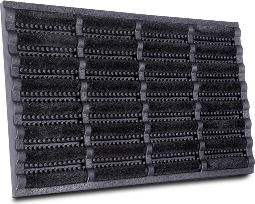 Hanse Home Mix Mats - Tapis d'entrée en fibre de coco et caoutchouc noir - 9