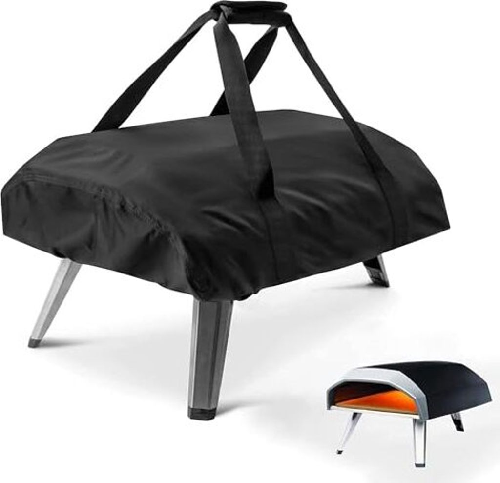 Fenghome Pizza -Ofenabdeckung Ooni Koda 12, wasserdichte wetterfeste Tragetasche, Oxford -Stoff, Ofen, Accessoires, Schwarz (63 x 41 16 cm)