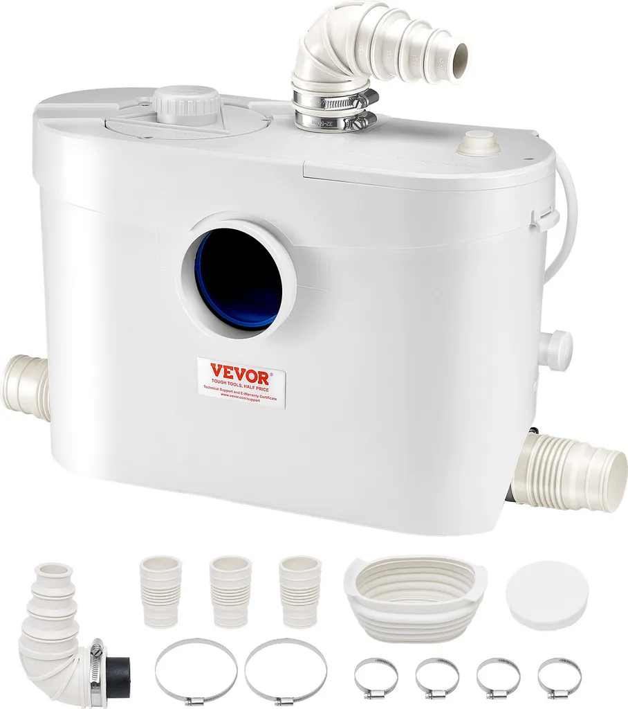 Station de pompage VEVOR 900W 180L/min pour eaux usées et toilettes