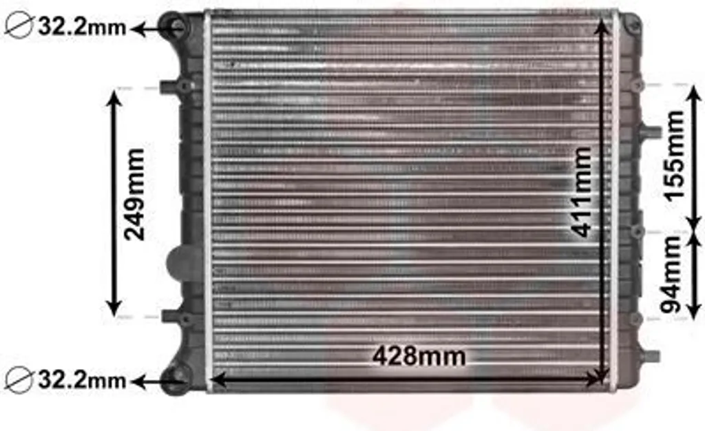 Radiateur moteur pour VW Fox 5Z : remplacez votre pièce défectueuse