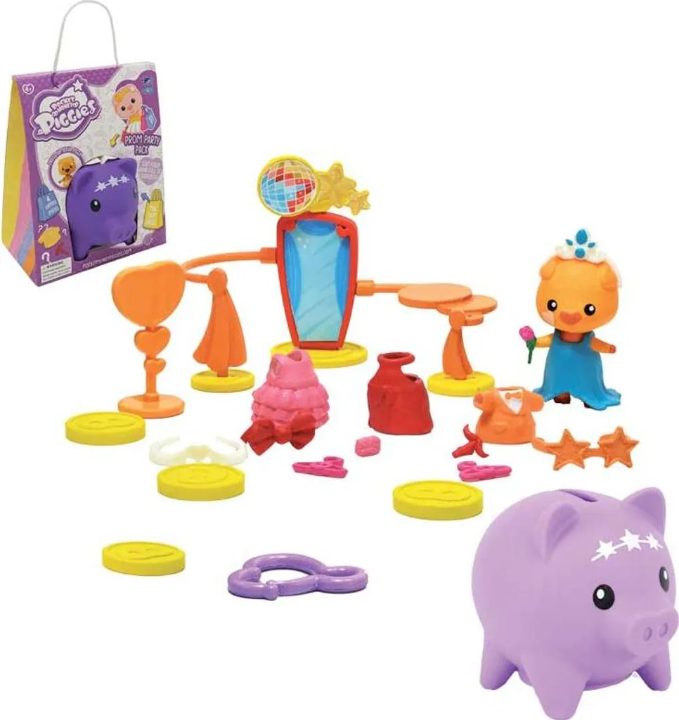 Pâte à Modeler Play-Doh Piggies Tirelire Colorée avec 4 Pots de Pâte