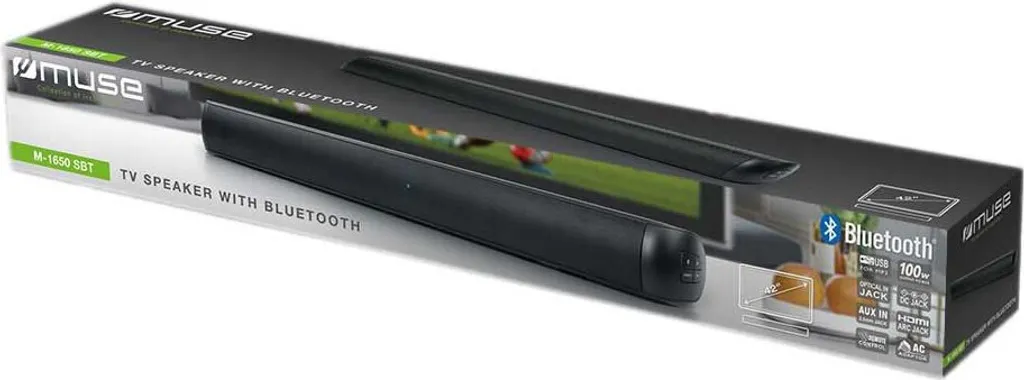 Soundbar Muse M1650SBT 100W Bluetooth: Gaming e Cinema a Casa