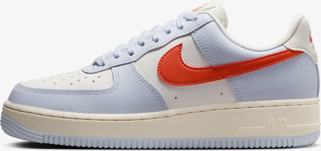 Nike Air Force 1 '07 "Football Grey Vintage Coral" Blau/Rot, Größe: 42,5