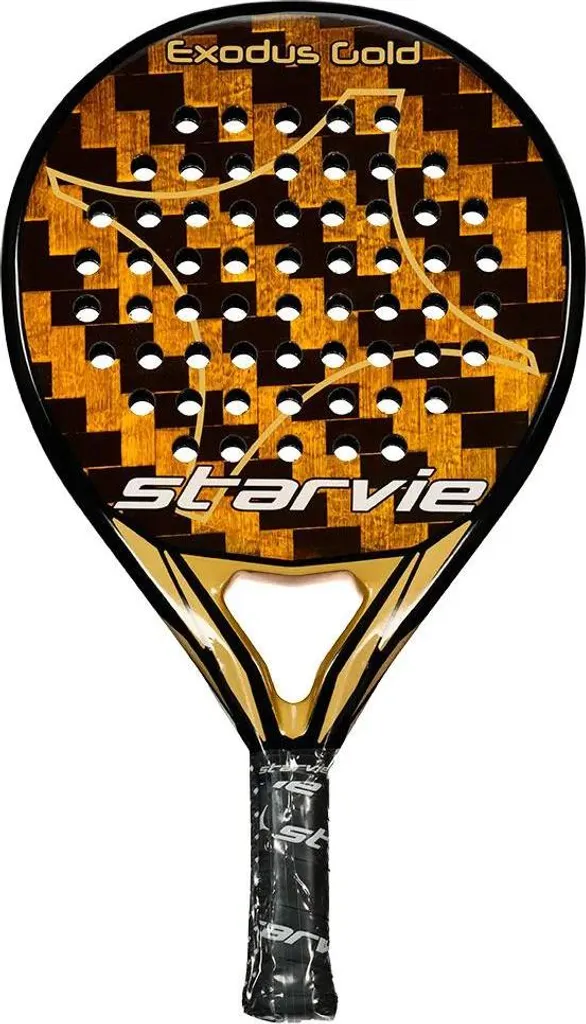 Star Vie Exodus Black Golden Raquette Padel Homme Carbone 350-375g