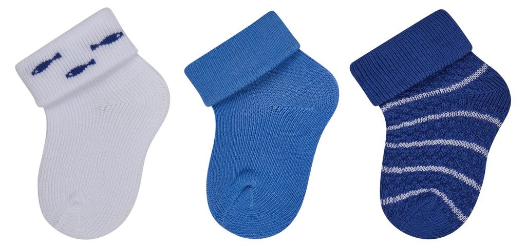Sterntaler Erstlingssocken 3er-Pack Fische