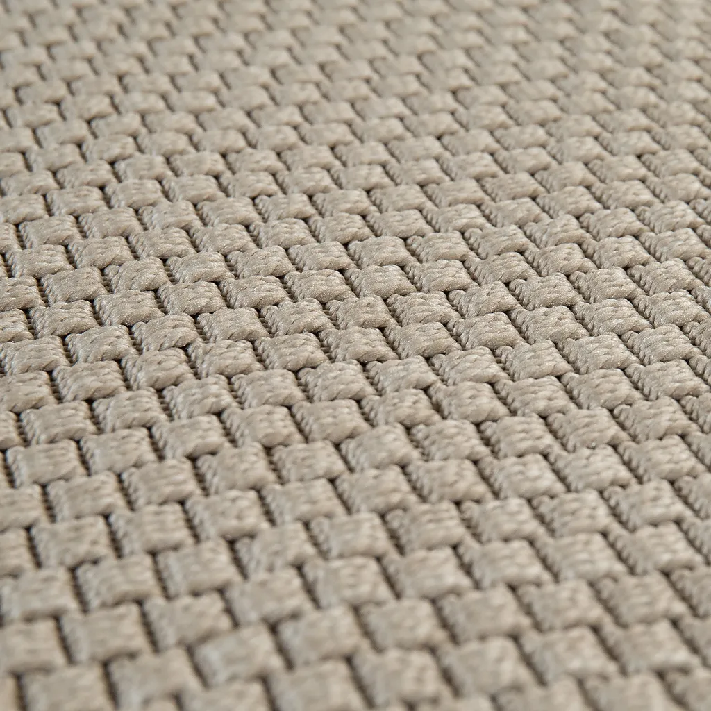 Tapis de terrasse uni 140x200 tissage plat aspect sisal résistant météo