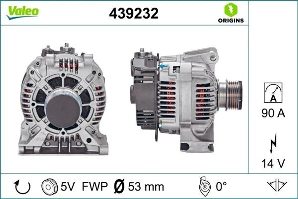 Alternateur de Rechange Neuf pour Mercedes-Benz Classe A et Vaneo 439232