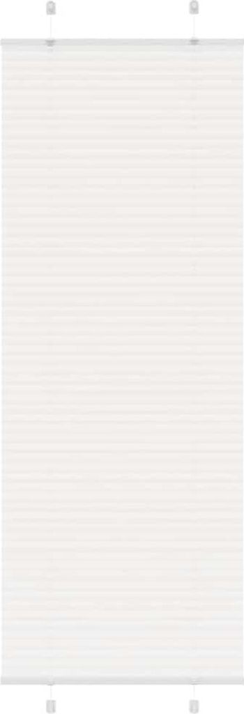 Plissee Weiß 75x200 cm Stoffbreite 74,4 cm Polyester