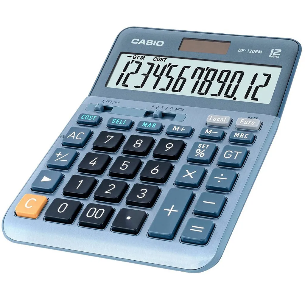 Calculatrice Professionnelle Casio DF-120EM Bleue pour Comptabilité - 11