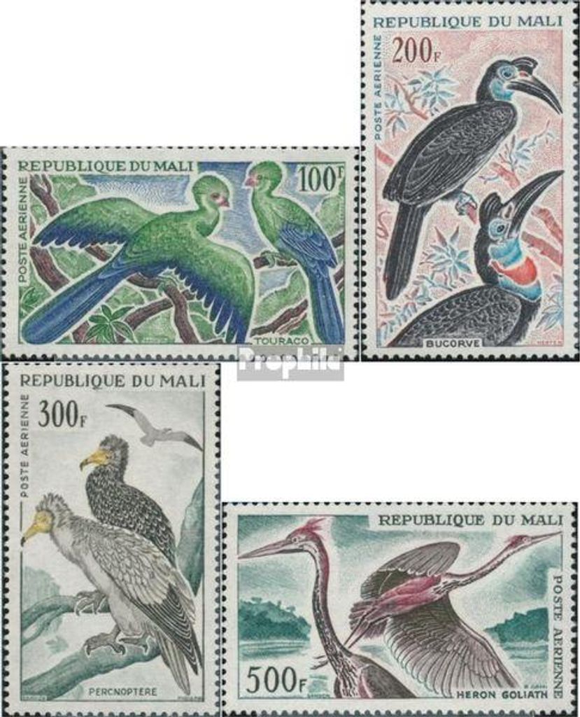 Briefmarken Mali 1965 Mi 93-96 (kompl.Ausg.) postfrisch Vögel