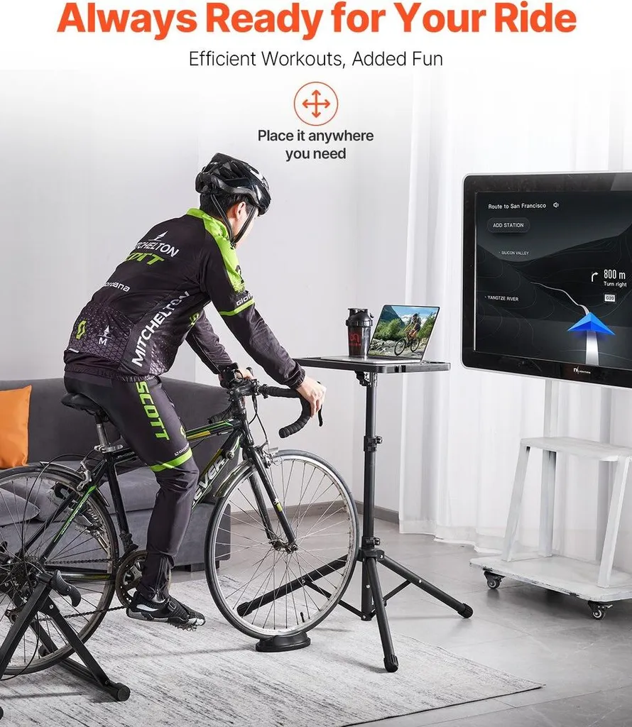 Vélo d'appartement de bureau triangle V2 avec support tablette intégré - 2