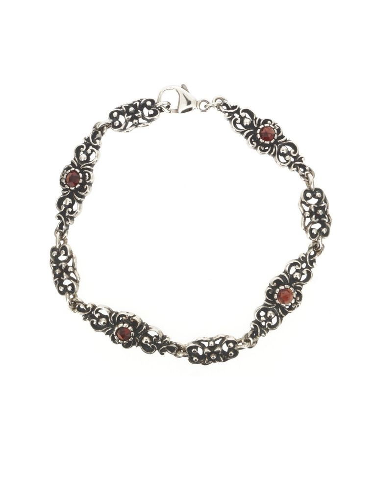 Miamar 41.0167 Damen Armband Sterling-Silber 925 Silber Rot 20 cm