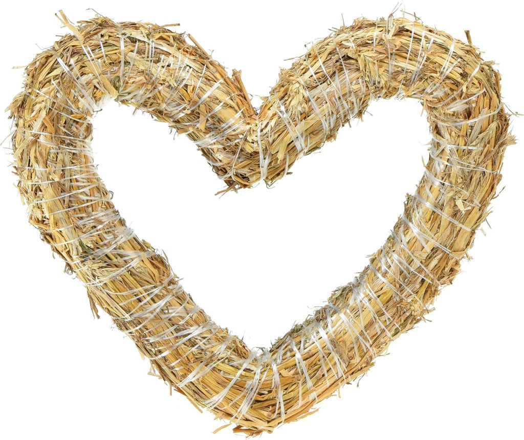 Deko Herz aus Stroh für kreative Bastelideen und festliche Anlässe