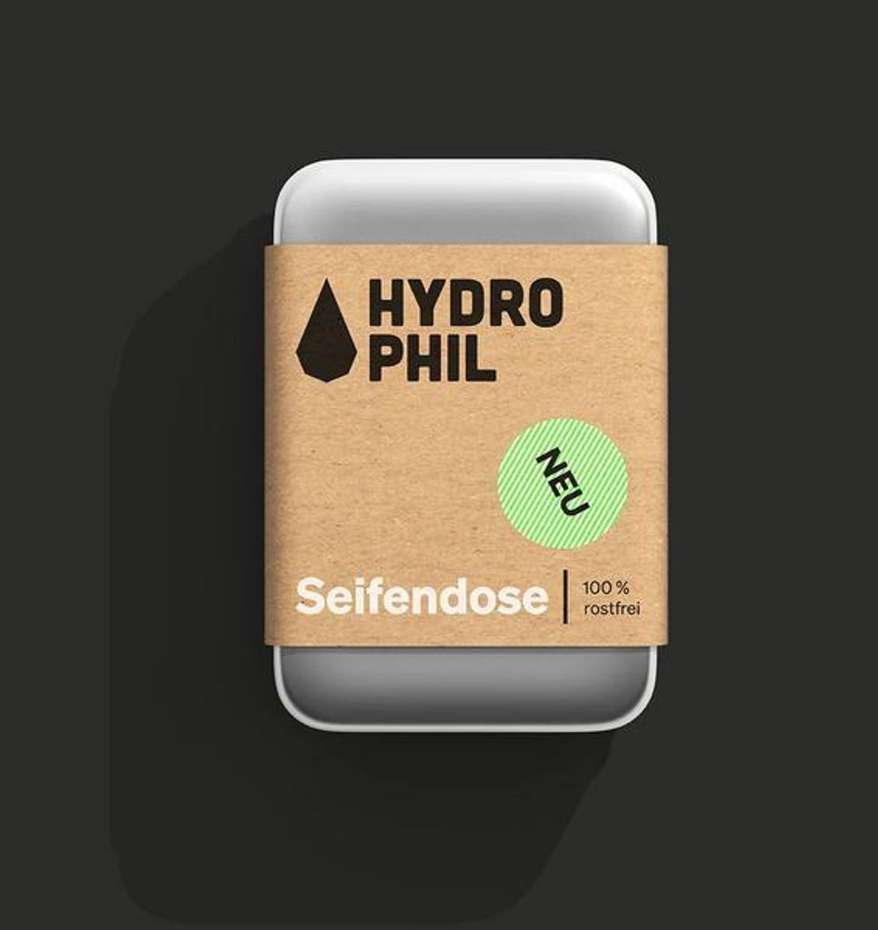 HYDROPHIL Seifenschale aus Metall mit Deckel Produktbild 